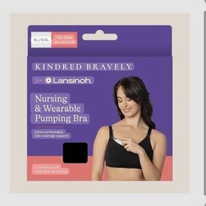 Kindred Bravely Nursing & Pumping Bra - Black Size MED LARGE NEW In Box